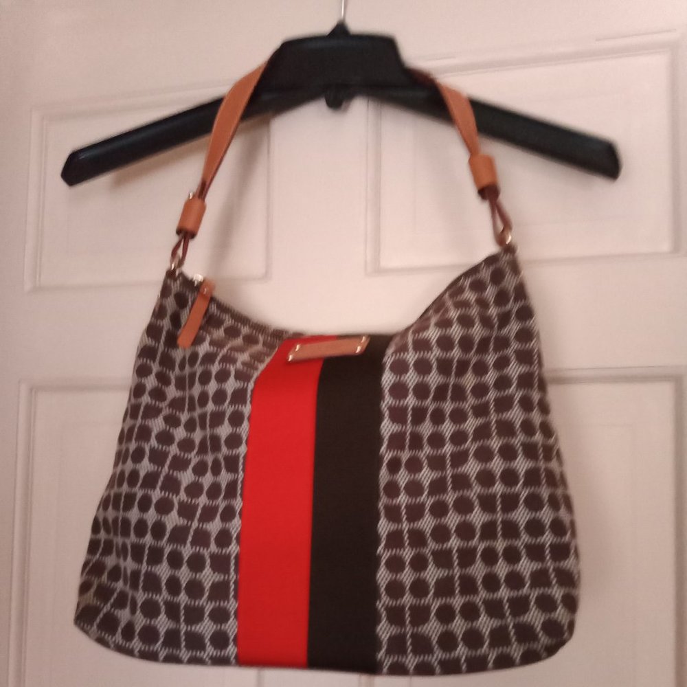 Kate Spade Hounds tooth pattern Cloth bag, Logo on bottom, high fashion